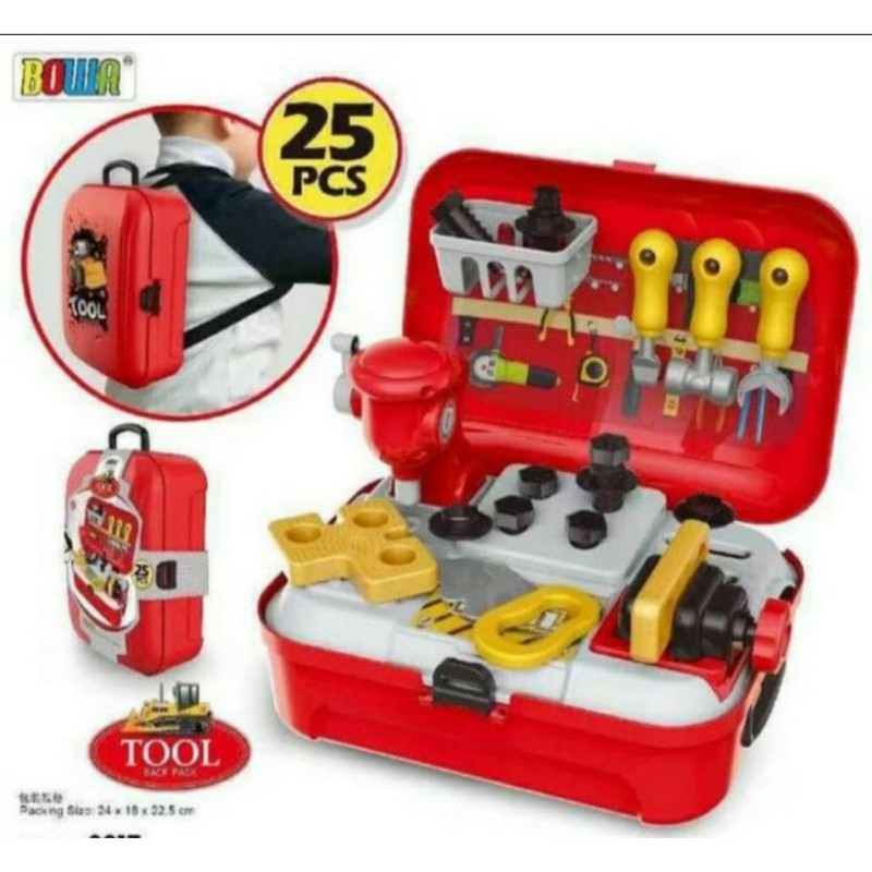 Mainan tukang DIY PAINTING TOY BAG- set koper tukang - mainan anak cowok tool ser koper tukang