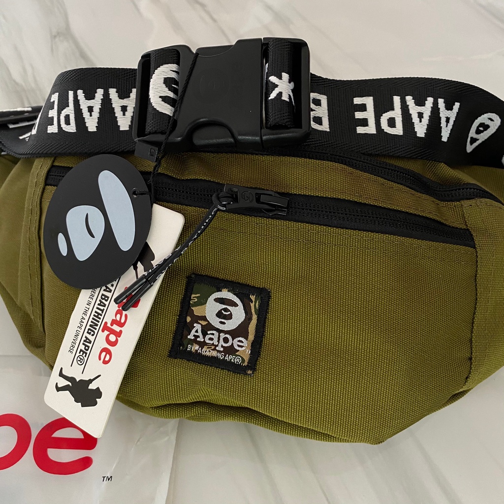 AAPE WAISTBAG Bape A Bathing Ape / Tas Selempang Tas Pinggang AAPE