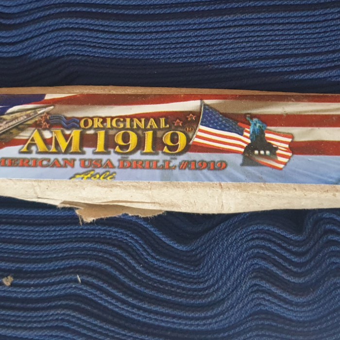 kain drill american merk AM 1919 biru tua kode AM376 1roll = 26 meter