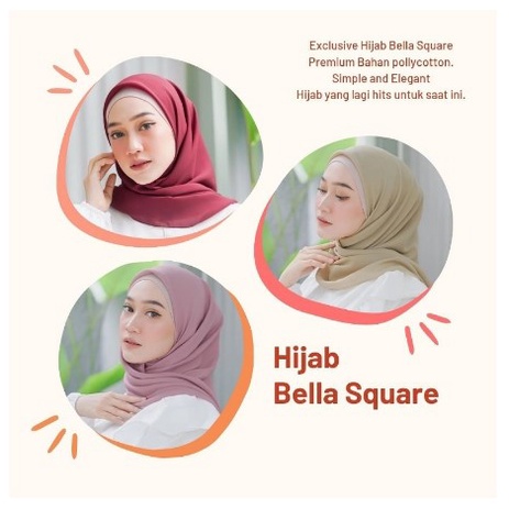 [SUPER MURAH &amp; BISA GROSIR] Jilbab Segiempat Polos BELLA SQUARE Hijab Segi Empat POLLYCOTTON BELLA SQUARE Warna Lengkap BISA COD PART 1