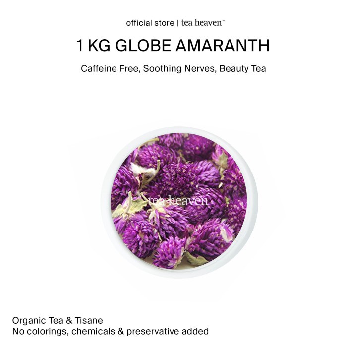 

(BISA COD) Teh Globe Amaranth Purple Flower Tea Tisane 100gr 1kg kiloan - 500gr