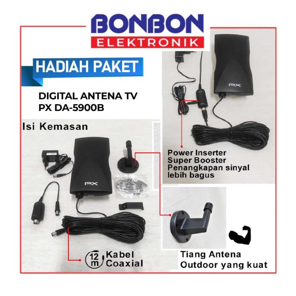 Bundling Sharp Set Top Box STB-DD001i + Antena Digital PX DA-5900B