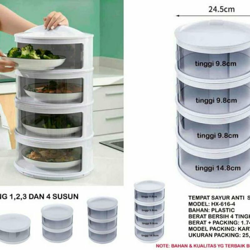 rak makanan 4 susun jeon tri j