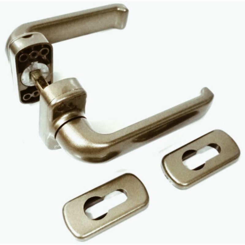Kunci Pintu Lever Handle 816 + Mortise Lock Complete Satu Set Warna Coklat