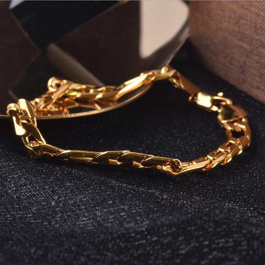 Gelang Rantai Sederhana Fashion Emas Perak Titanium Baja Aksesoris Perhiasan Pria Wanita Bracelet Bangles