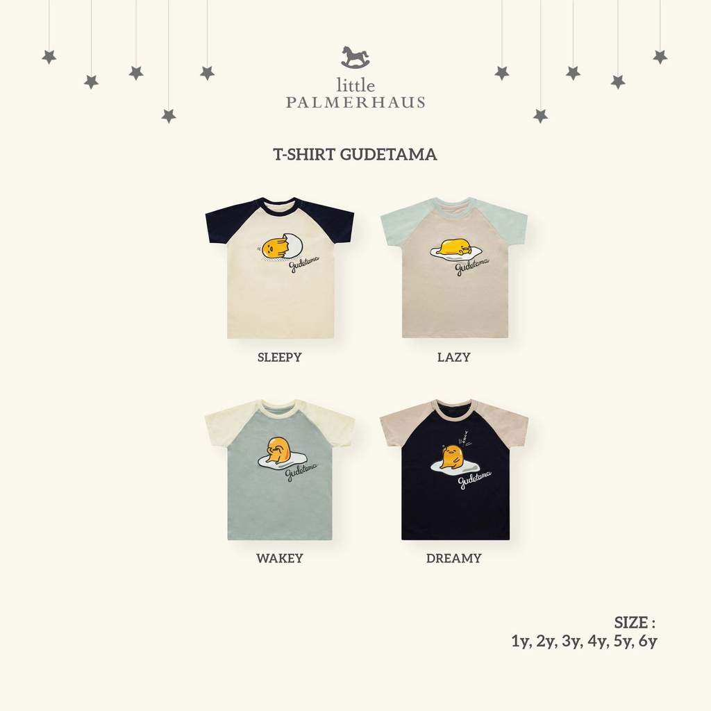 Little Palmerhaus Sanrio T-Shirt Gudetama Kaos Anak 1 - 6 Tahun