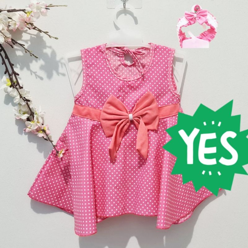 DRESS PITA RENDA BAYI 0-6 BULAN BAJU ANAK CEWEK MURAH