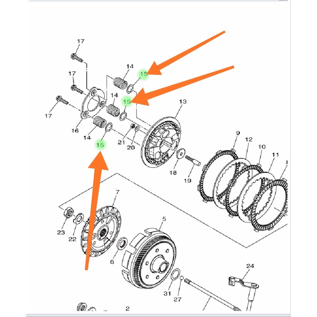 RING WASHER DUDUKAN PER LAWAN KAKI 3 KOPLING NEW R15 VVA V3 MT15 XSR VIXION R 155 ORIGINAL YGP BK6-E6774-00