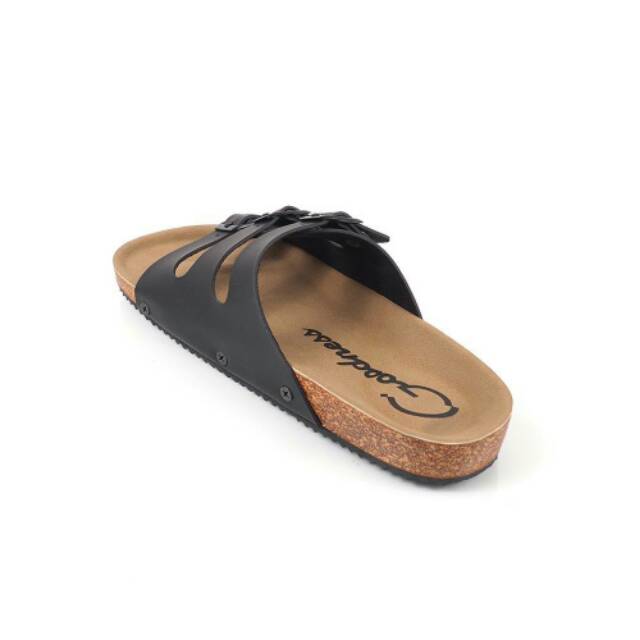 DISC 50% SANDAL KULIT GOODNESS FLOW BLACK