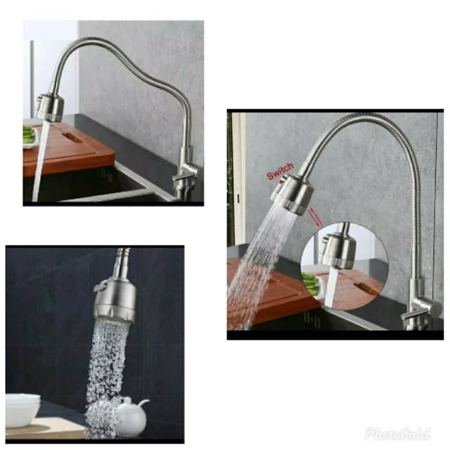 KRAN SINK BAK CUCI PIRING FLEXIBLE MEJA STAINLESS