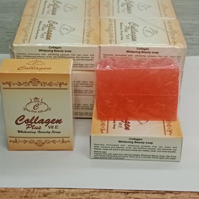 (lusinan) Sabun Collagen Plus Vit E Whitening Beauty Soap