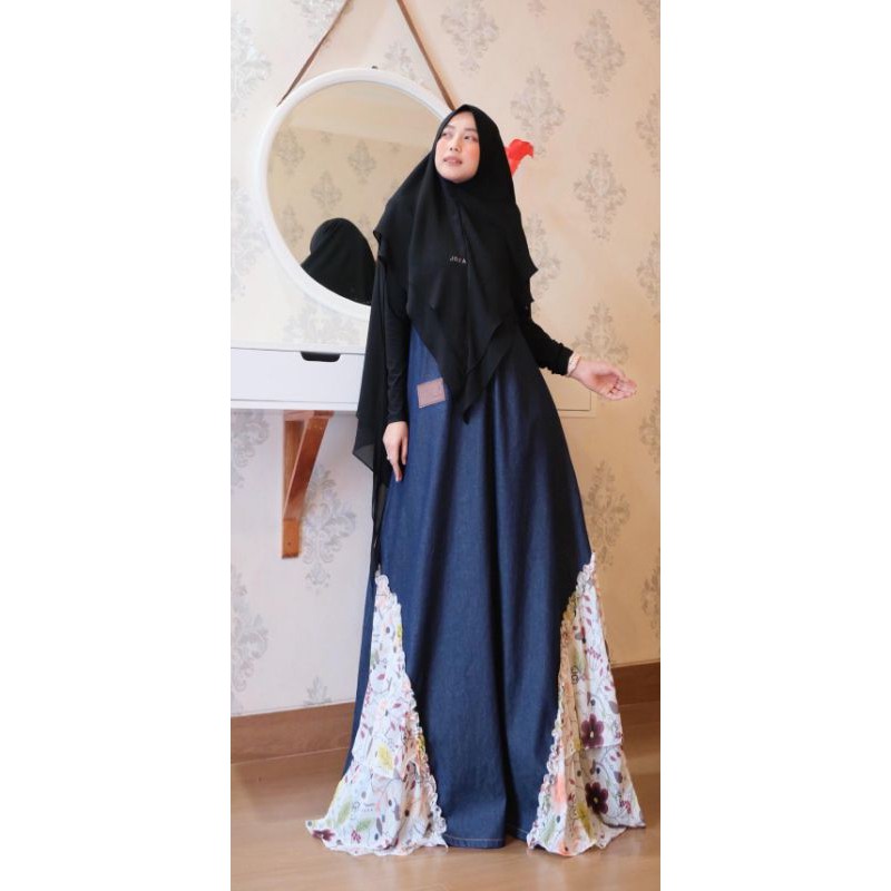 OPEN PO DENIM PREMIUM DAILY DRESS SYARI BY JOZA CLOTHING