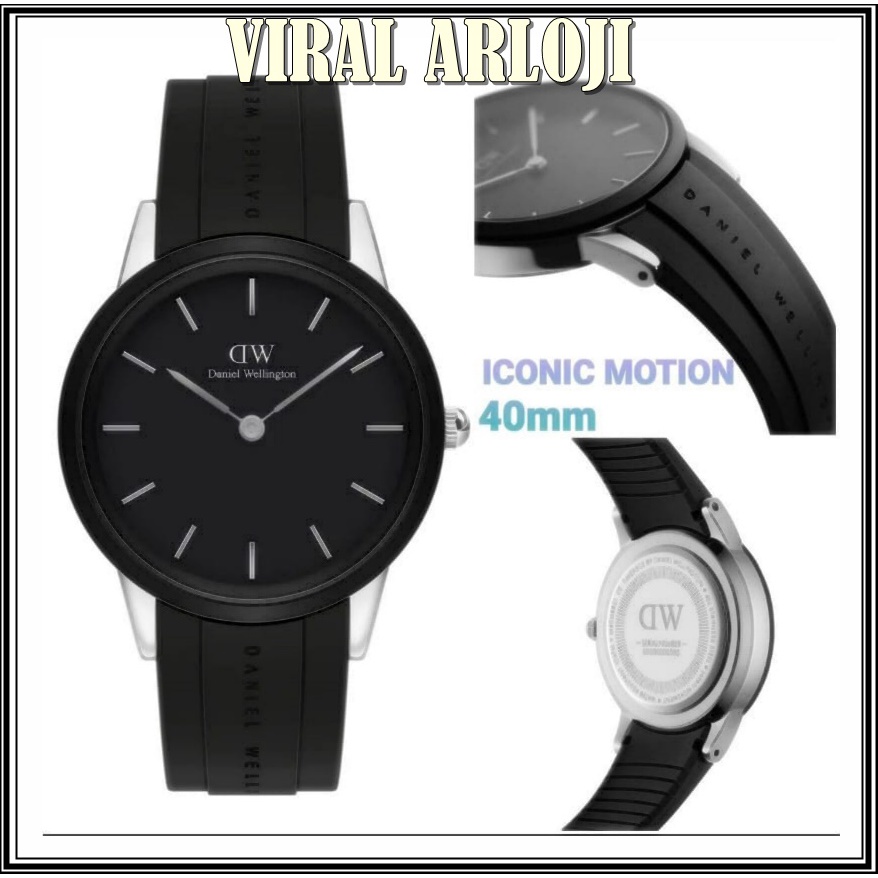 JAM TANGAN PRIA DANIEL W ICONIC MOTION RUBBER 40MM ORIGINAL