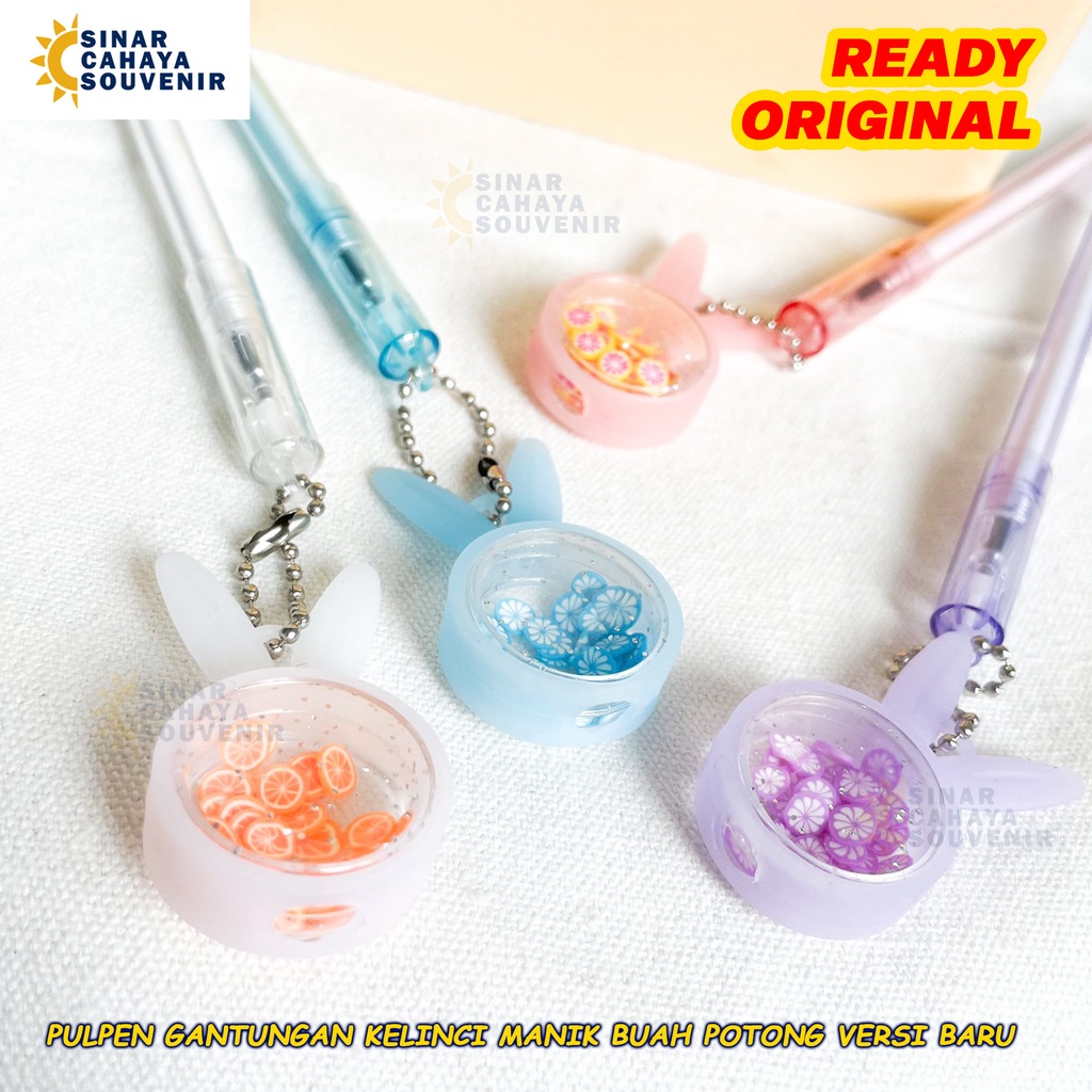 

Pulpen Gel Hitam Gantungan Kelinci Manik Buah Potong | ATK Sekolah Stationery Kantor Perlengkapan Alat Tulis | Ballpoint Pena Gel Hitam
