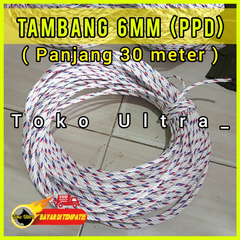 TAMBANG 6MM PPD / TAMPAR 6MM / TALI MOBIL BAK / TALI TAMBANG 6MM / TALI MURAH / TAMBANG KILOAN / TALI KILOAN / TAMBANG KAPAL / TALI LOSBAK / TALI PIK UP L300 / TAMBANG CARRY / TALI TRUK / TALI TERPAL