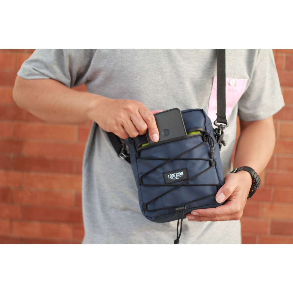 LOOK BACK VOLT Sling Bag Waterproof - Tas Selempang - Hanging wallet Original