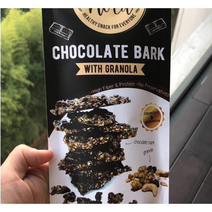 

nola chocolate bark with granola