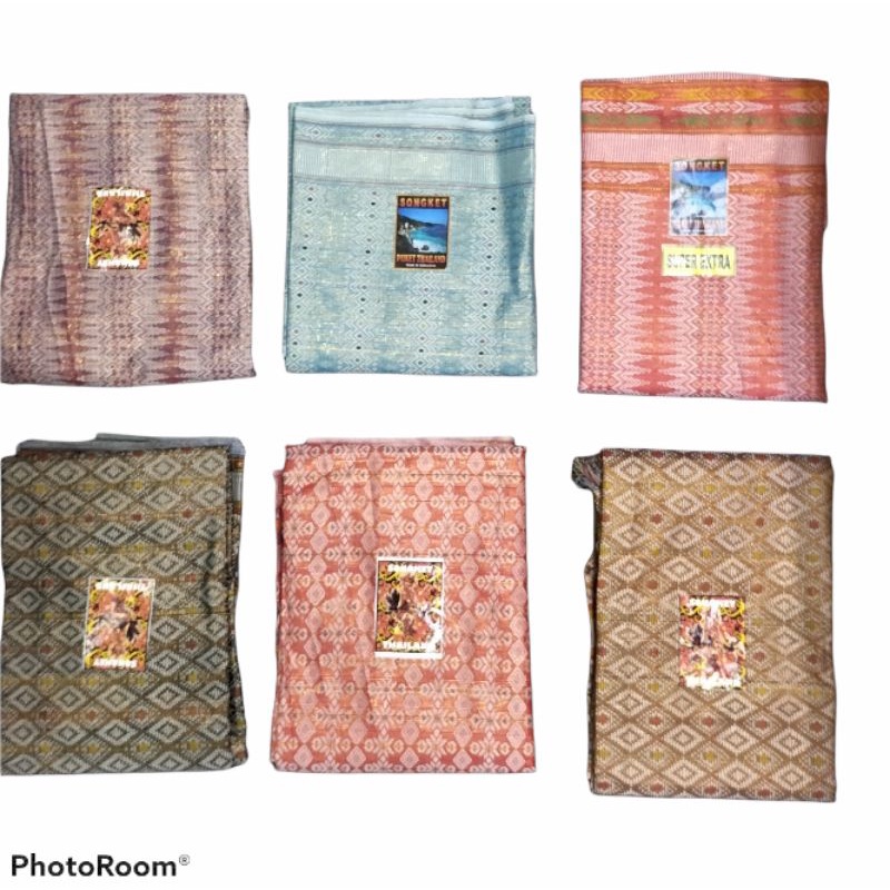 KAIN SONGKET SET SELENDANG THAILAND/BAHAN SONGKET SET SELENDANG THAILAND