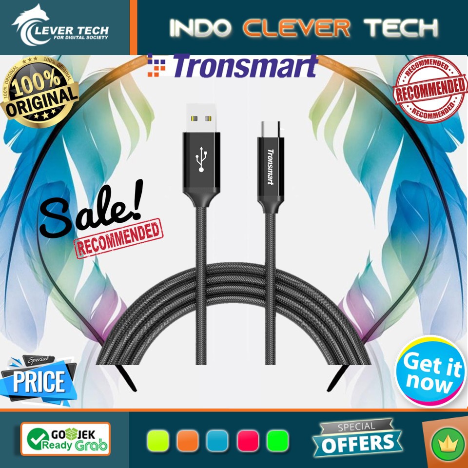 Tronsmart CPP5 Braided Nylon USB-C To A 2.0 Cable 3 Size [CPP5]