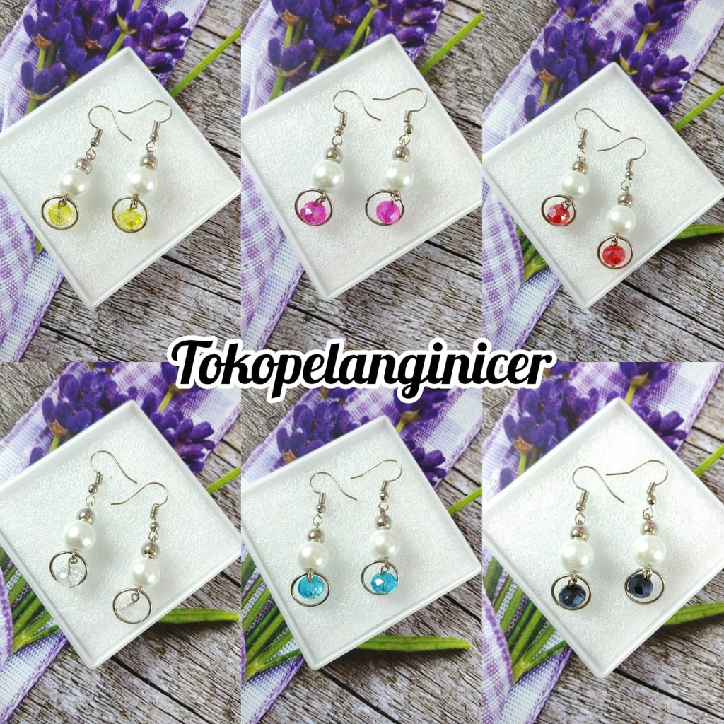 Giwang cantik Sepasang Anting fashion wanita kekinian/anting korea  By Tokopelanginicer