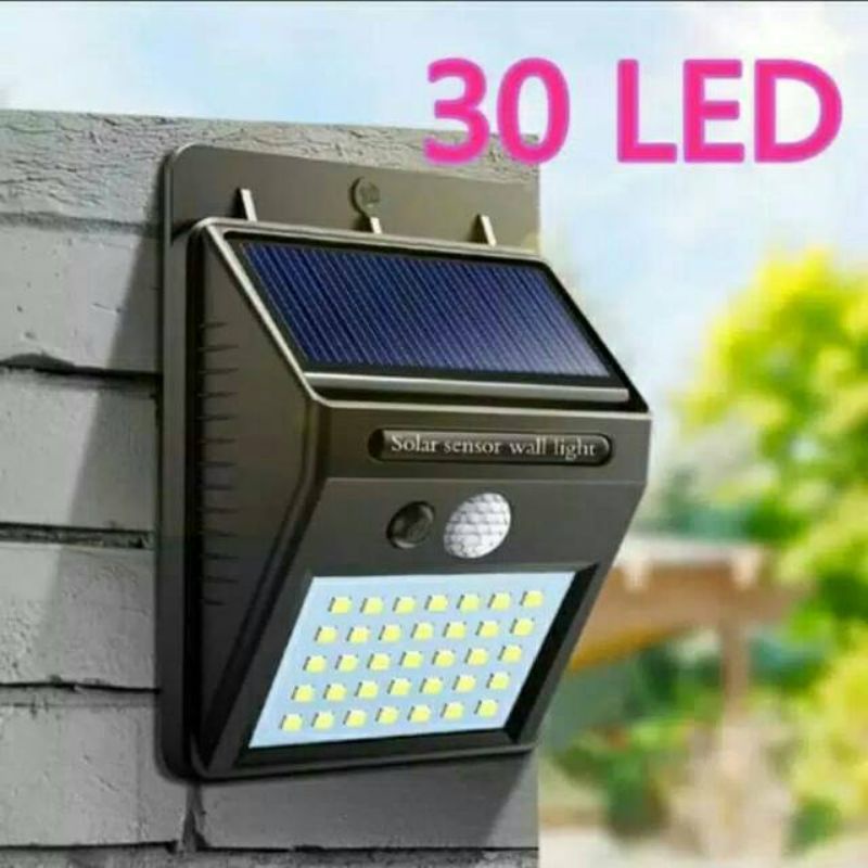 READY Lampu Dinding Solar 30 LED Tenaga Surya no. Sensor - Lampu outdoor super murah termurah