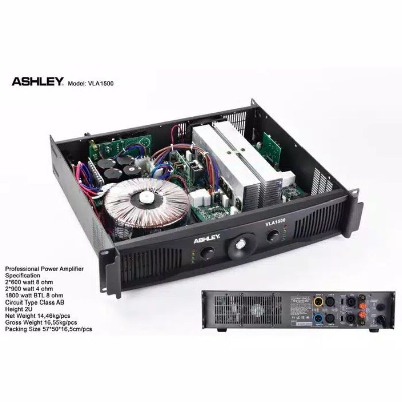 Power Ashley VLA1500 Original Amplifier Ashley VLA 1500 Class AB