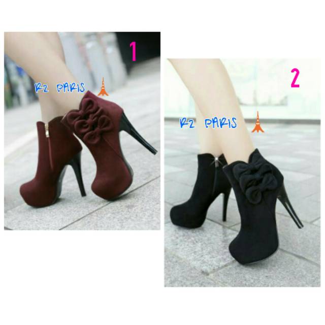 Sepatu boots heels R2 80992,sepatu cewek,sepatu boots,sepatu high heels,sepatu wanita