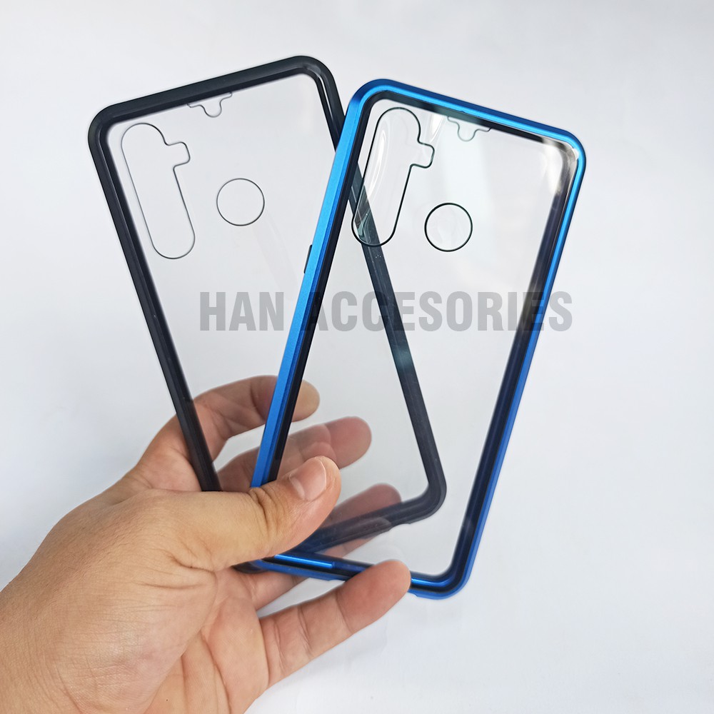 Realme 5/5i Case Magnetic 360 FULL GLASS Depan dan Belakang - Full Protection