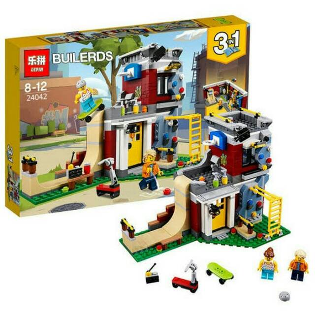 Lego Bricks Skate Board House Bisa Ubah Bentuk 3 in 1