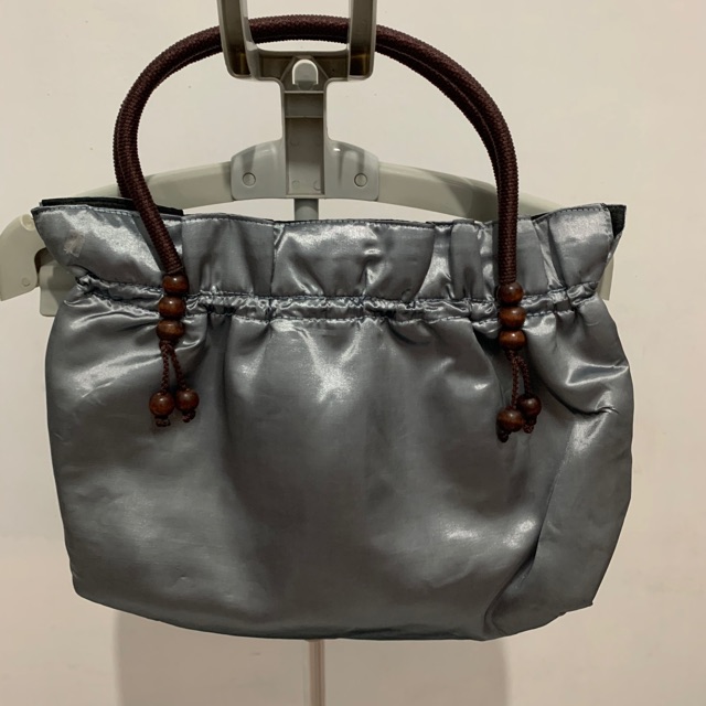 NEW TAS SHOULDERS BAG HANDLE BAG WANITA WARNA SILVER