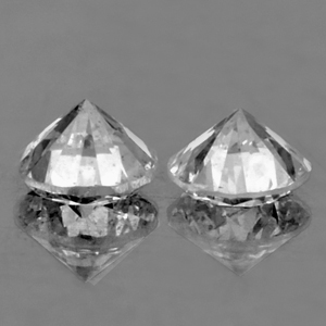 Untreated Matching Pair Round Diamond Cut 2.00mm 0.08Ct/2Pcs Natural Diamond D-F Color DD007