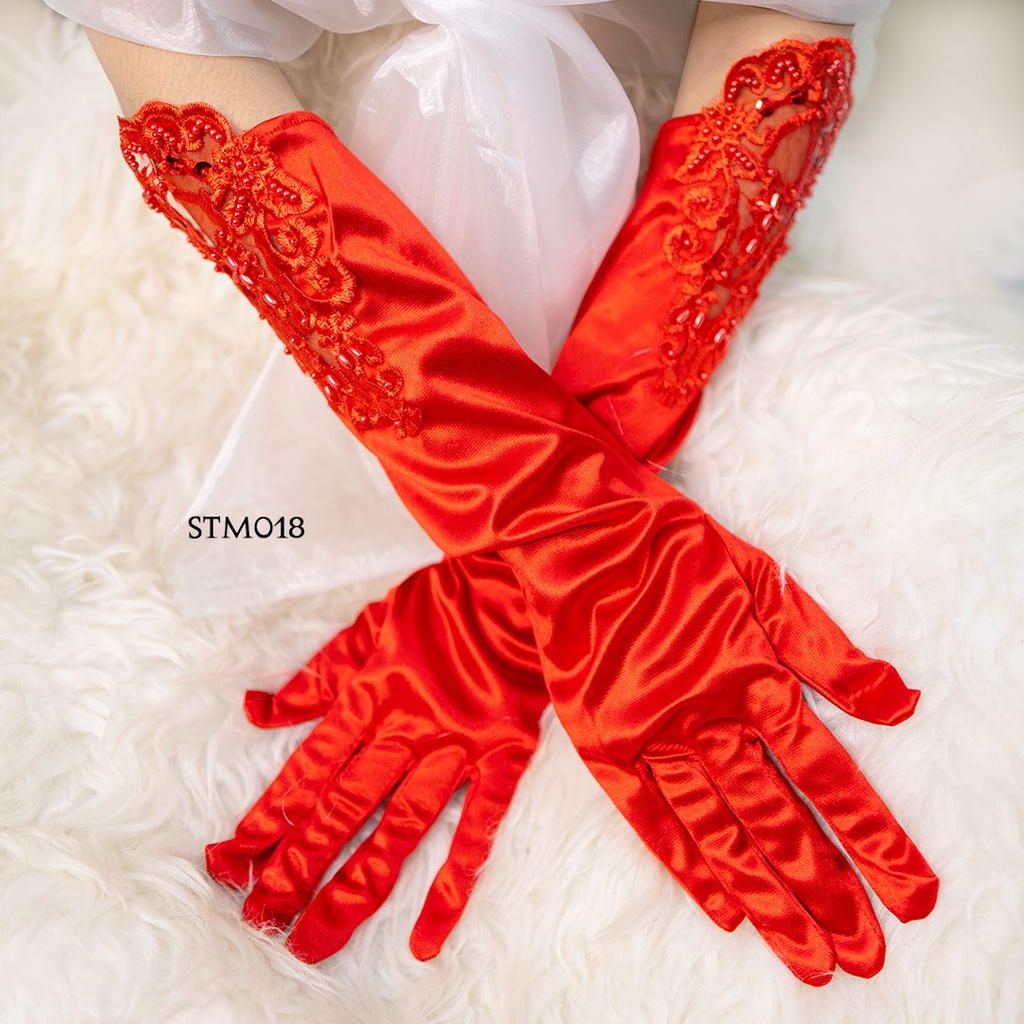 WEDDING GLOVES PENGANTIN PANJANG FULL LENGAN STM018