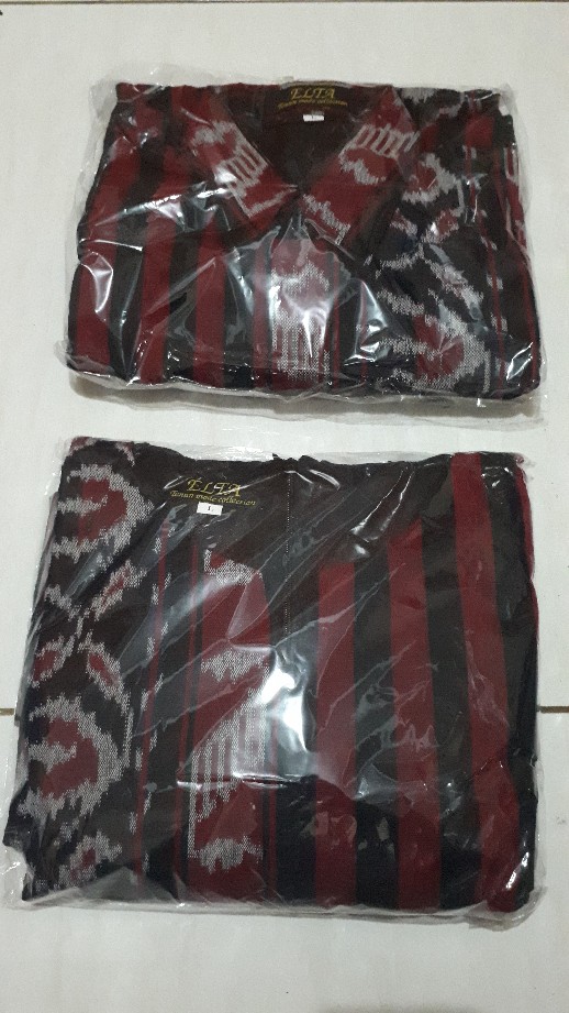 Sarimbit Tenun Motif Bunga Lurik