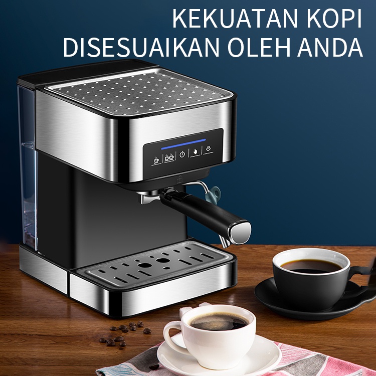 Mesin Kopi/mesin kopi multifungsi profesional/ mesin gelempung uap/2in1 seba guna/ handtouch kristal hitam/Coffee Maker Mesin Kopi Espresso Original