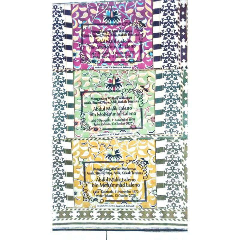 sajadah sablon murah motif bisa pilih/sajadah souvenir thalilan