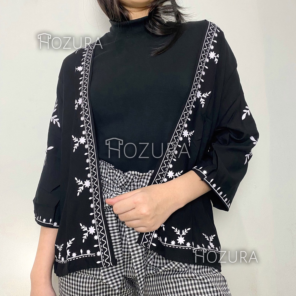 HOZURA - Cardigan Panjang Wanita 7/8 Ansel - Cardigan Sweet Jumbo Batok Kardigan Dita Cardy Desain