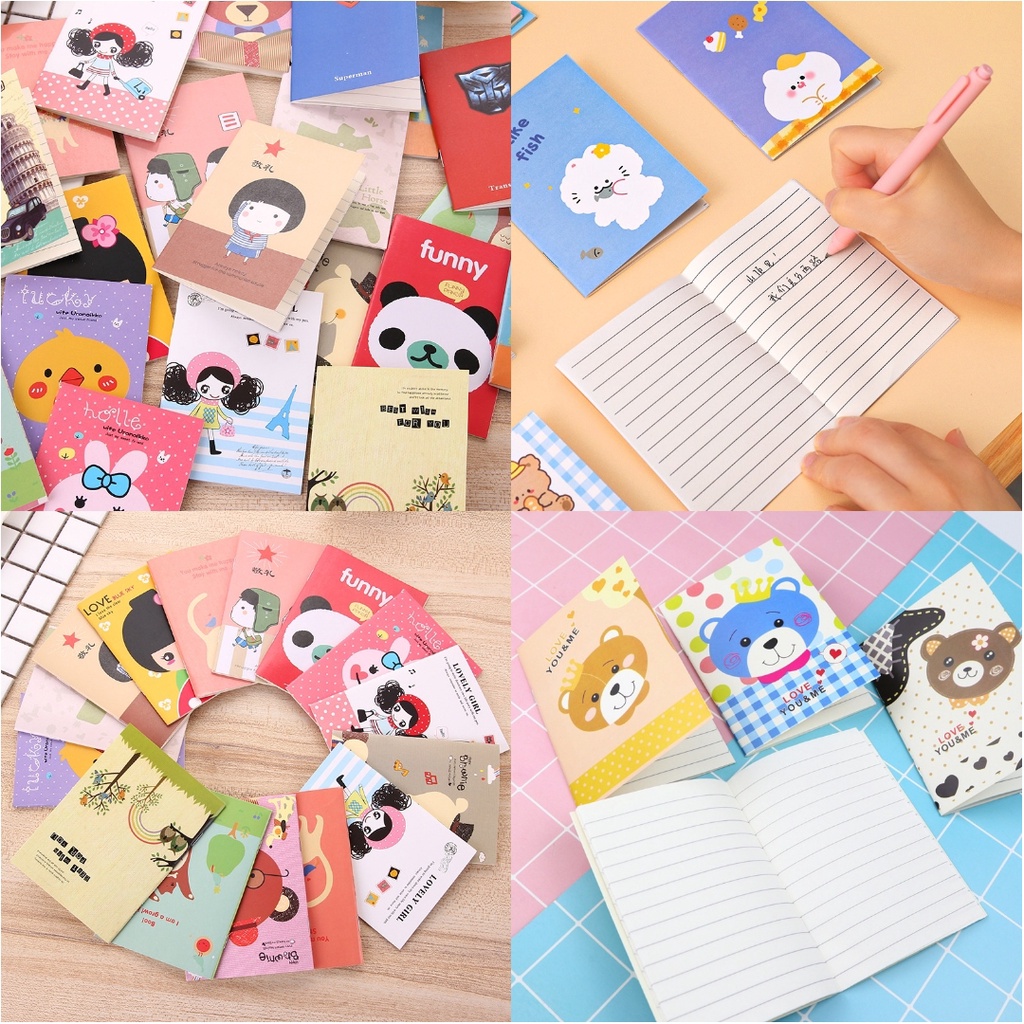 

Buku Tulis mini karton karakter lucu note book cartoon mini notebook
