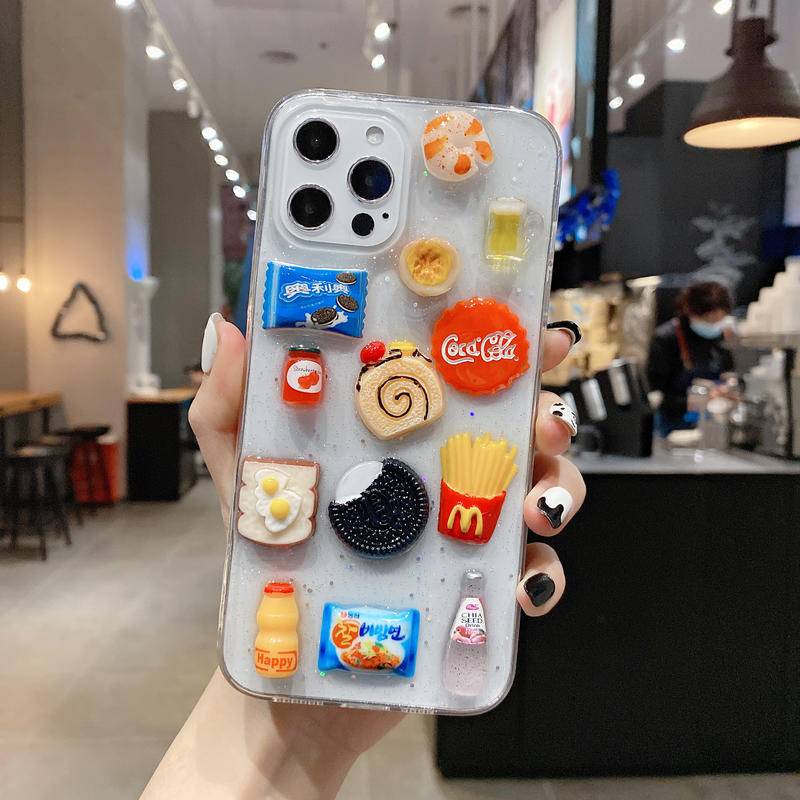 Case Pelindung Transparan Motif Kartun 3D Untuk iPhone 13 12 11 Pro MAX Mini X XS MAX XR SE 2022 2020 7 8 Plus