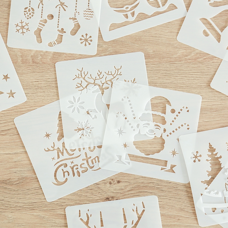 Template Emboss DIY Bentuk Pohon Natal Untuk Dekorasi