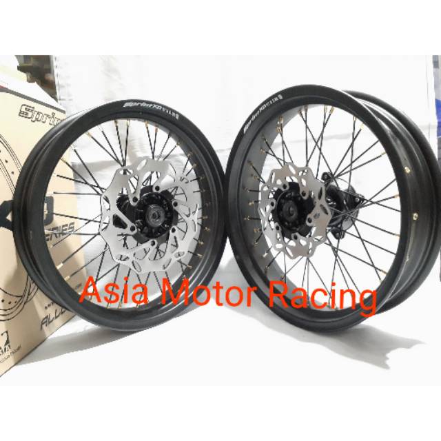 Sepaket Velg Supermoto ring 17 Paket Velg 250 300 Supermoto - Paketan Velg Sprint XD Sni Bonus