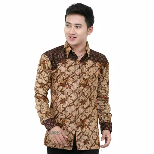 Promo 12.12 Bswart Batik Hrb026 Kenongo Padi Pekalongan M L Xl Batik Pria Murah Modern Grosir
