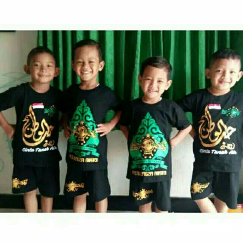 termurah setelan kaos anak hubbul wathon / cinta tanah air