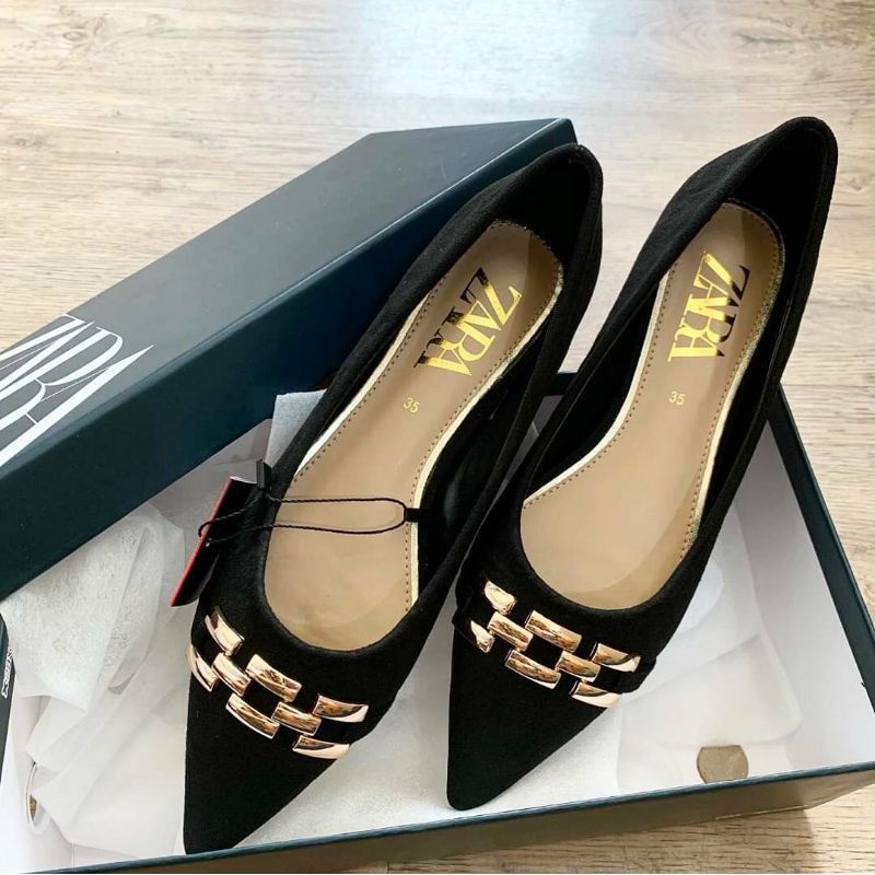 FLAT SHOES ZR - SEPATU BRANDED WANITA ZARA - SEPATU TEPLEK