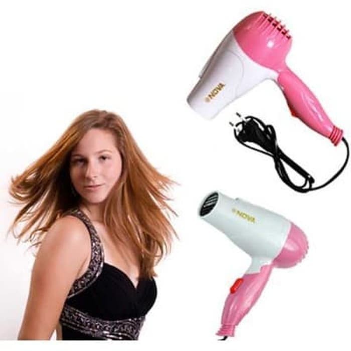 N1290- Pengering Rambut Mini Portable Hairdyer Travel Lipat Mini