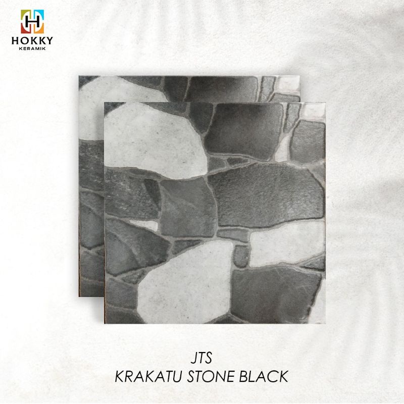 Keramik Lantai 40x40 JTS Krakatu Stone Black