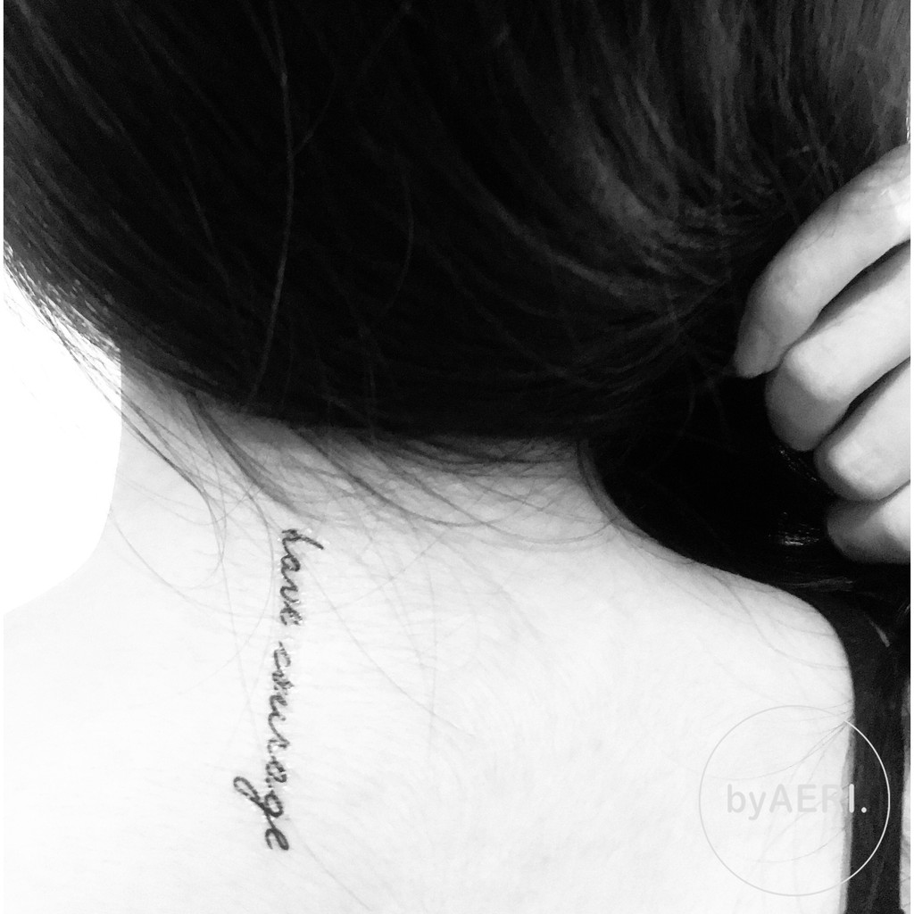 BAEKHYUN TEMPORARY TATTOO (Fearless, Be Brave Be Humble, Have Courage, etc / NON-PERMANEN KPOP TATO)