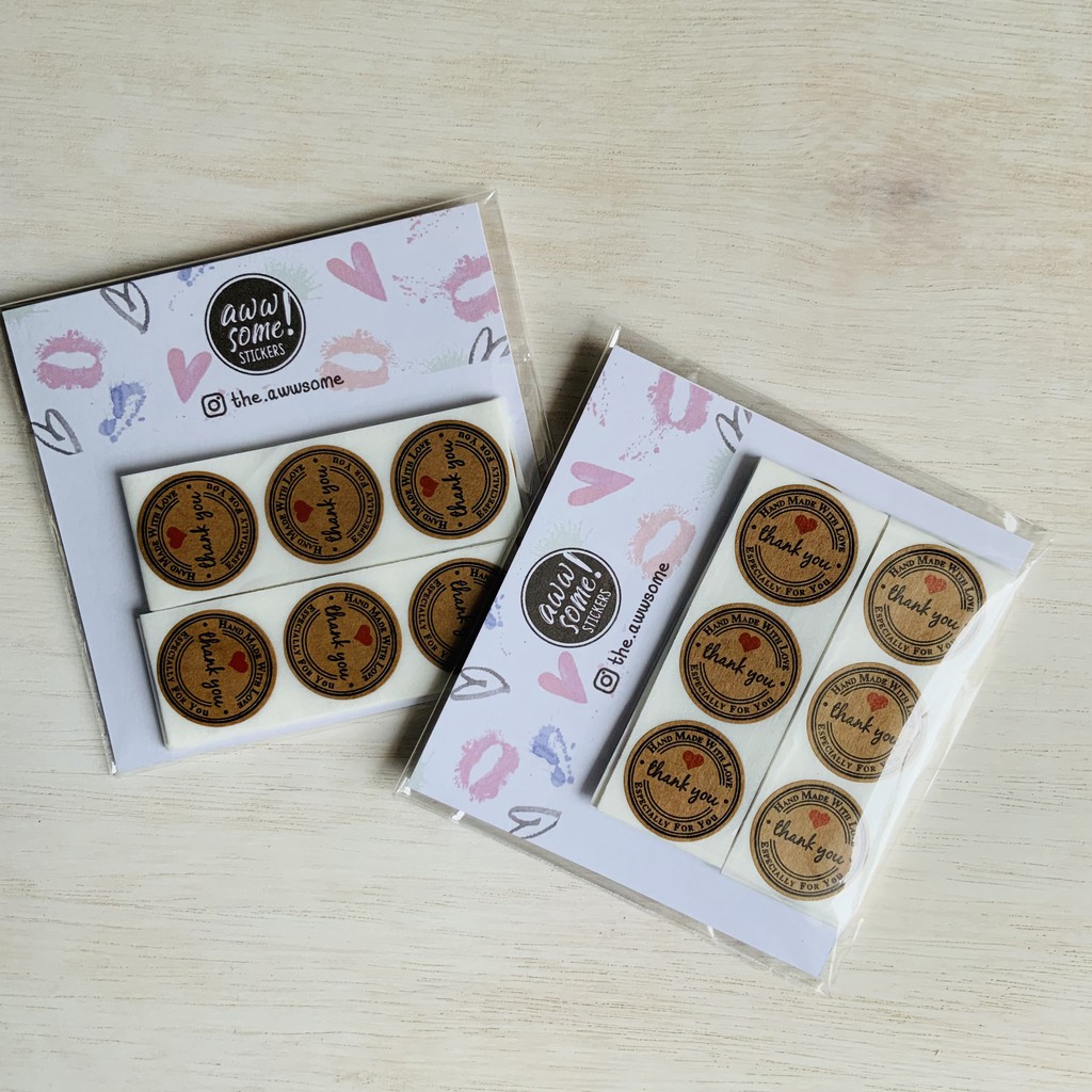 

Sticker Label Thank You Warna Coklat untuk Packaging , Kado , Kemasan Kue & Snack