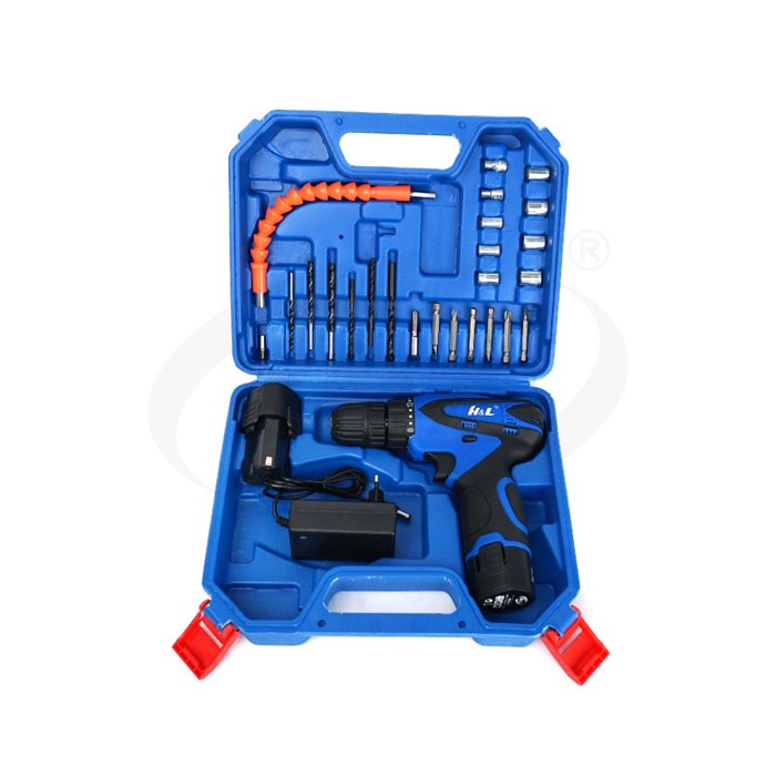 HL 312 Cordless Drill Boxset Mesin Bor Baterai Set