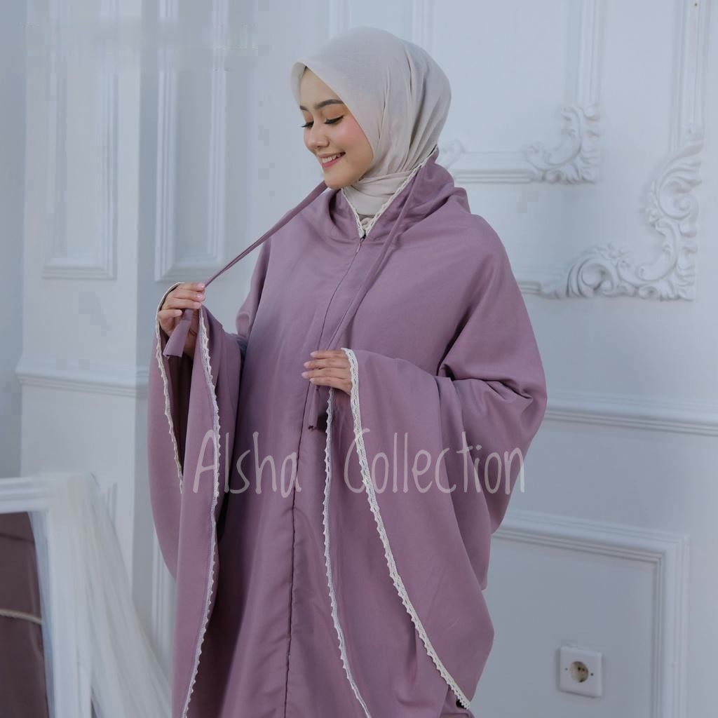 Mukena Traveling 2 in 1 Dewasa Mukenah Katun Polos Daily Pastel Mini