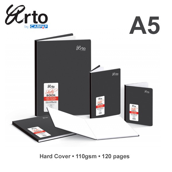 

Arto A5 Hard Cover Sketch Book 110gsm